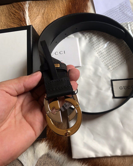 Gucci Men's Leather Belt 574807 – Interlocking G Buckle