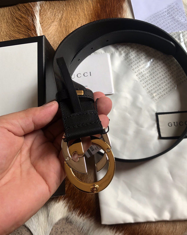 Gucci Men's Leather Belt 574807 – Interlocking G Buckle