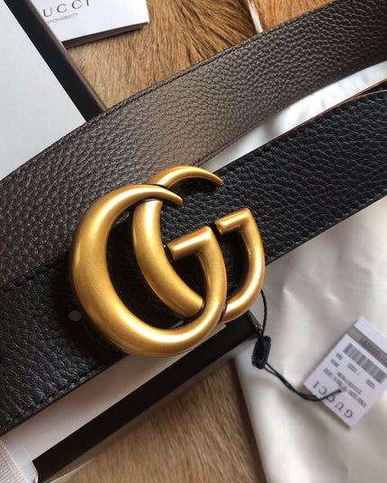 Gucci Men's Reversible Leather Belt 474350 – Double G Buckle