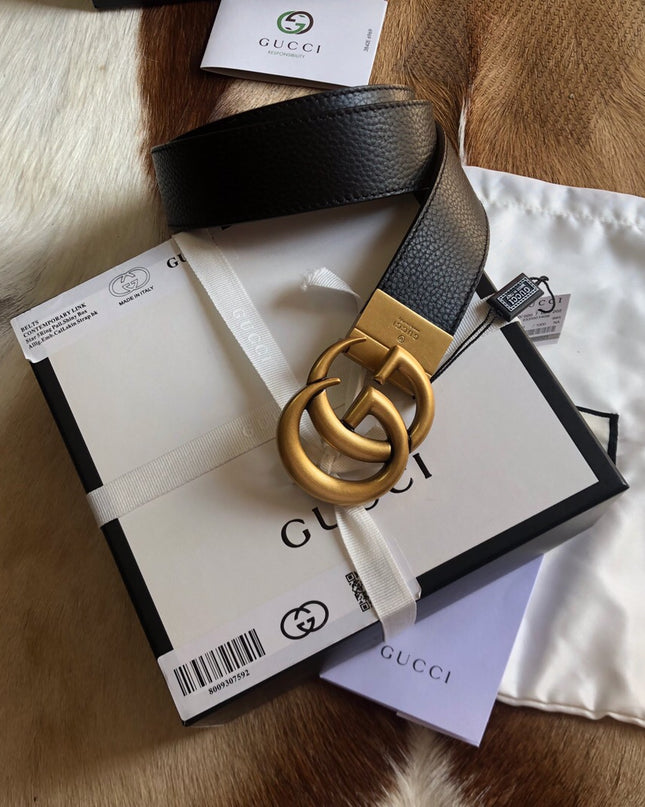 Gucci Men's Reversible Leather Belt 474350 – Double G Buckle