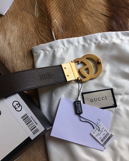 Gucci Men's Reversible Leather Belt 474350 – Double G Buckle