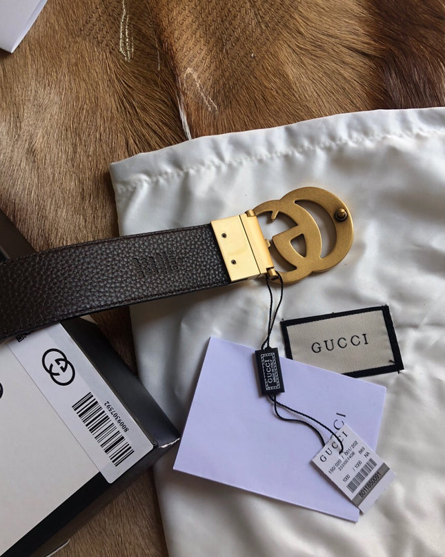 Gucci Men's Reversible Leather Belt 474350 – Double G Buckle