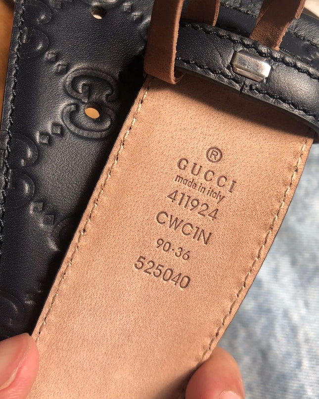 Gucci Men's Signature Leather Belt 411924