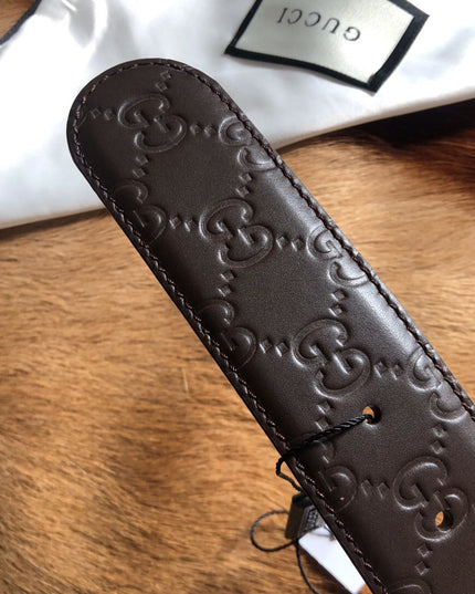 Gucci Men's Signature Leather Belt 411924