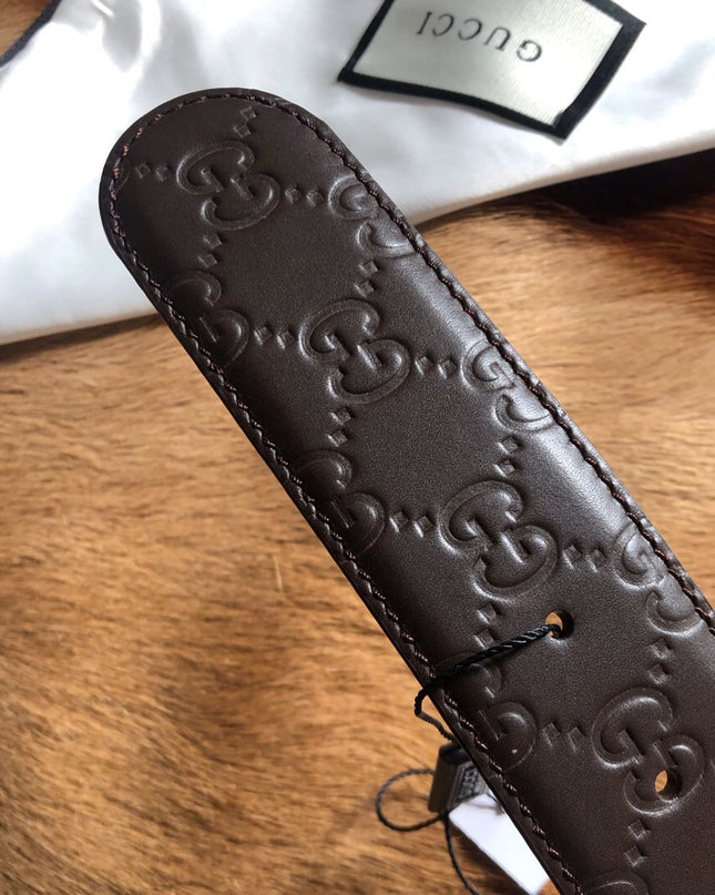 Gucci Men's Signature Leather Belt 411924