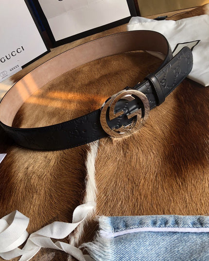 Gucci Men's Signature Leather Belt 411924