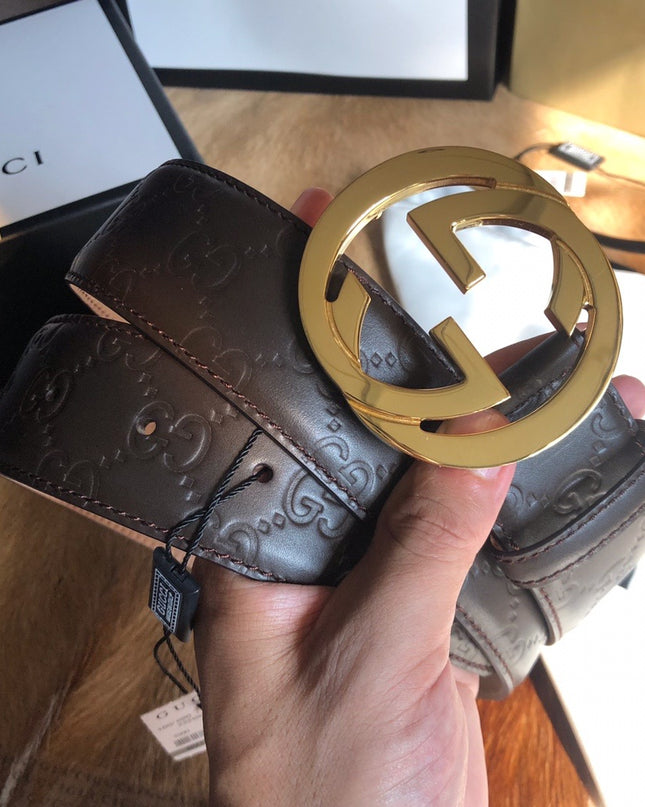 Gucci Men's Signature Leather Belt 411924