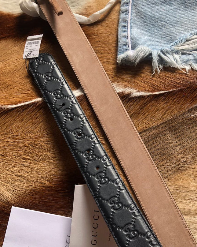 Gucci Men's Signature Leather Belt 411924