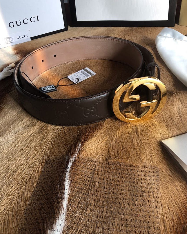 Gucci Men's Signature Leather Belt 411924