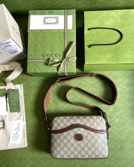 Gucci Messenger Bag 675891 – Monogram Canvas with Interlocking G Detail