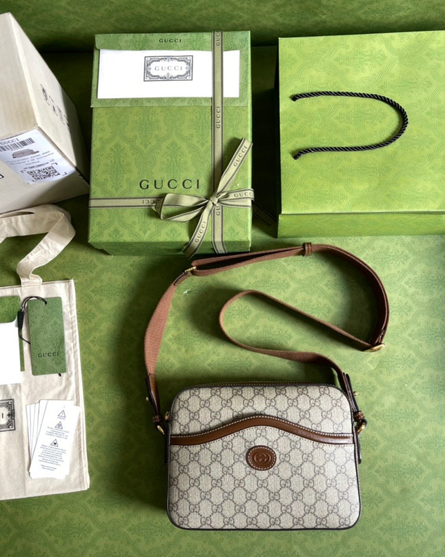 Gucci Messenger Bag 675891 – Monogram Canvas with Interlocking G Detail