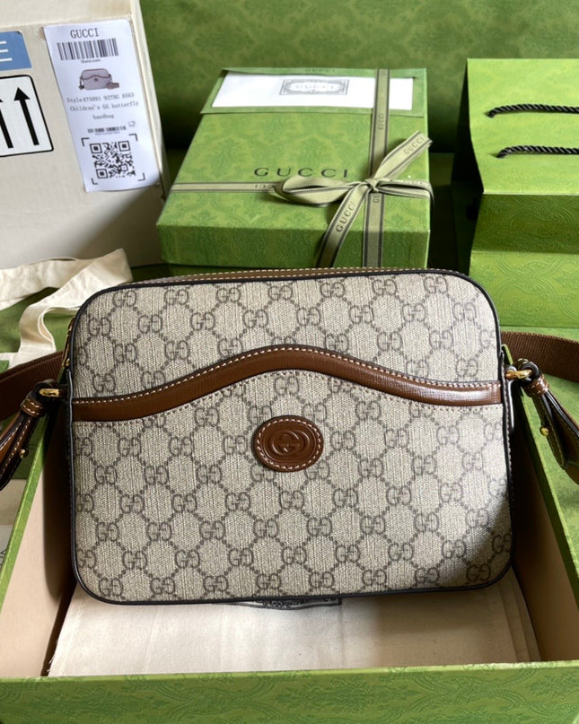 Gucci Messenger Bag 675891 – Monogram Canvas with Interlocking G Detail