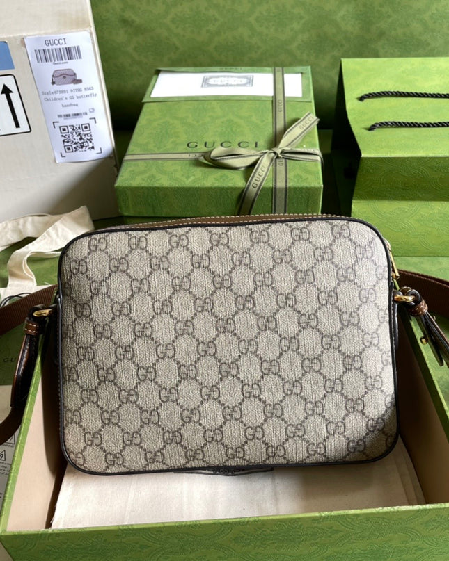 Gucci Messenger Bag 675891 – Monogram Canvas with Interlocking G Detail
