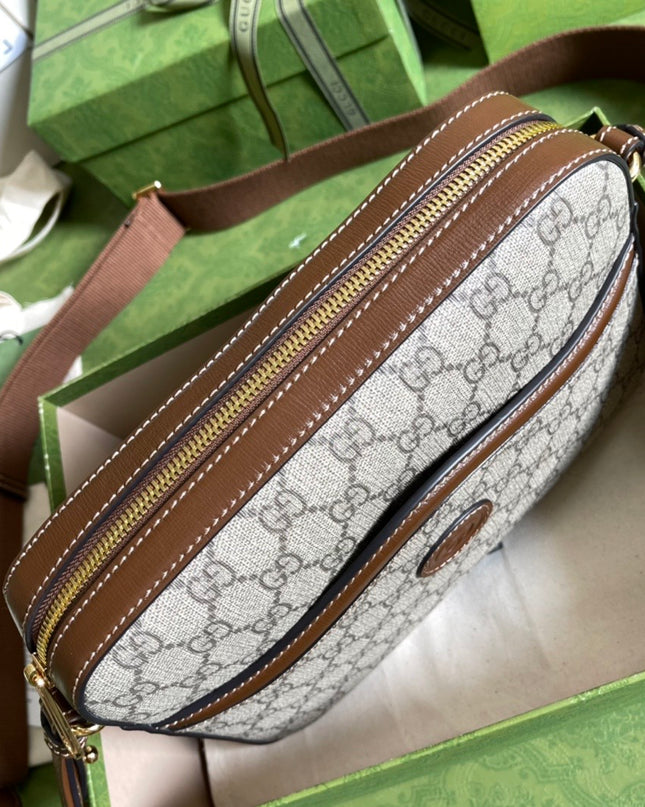 Gucci Messenger Bag 675891 – Monogram Canvas with Interlocking G Detail