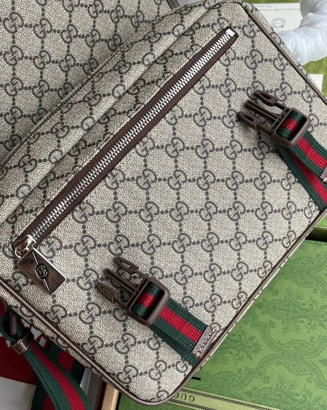 Gucci GG Supreme Messenger Bag – Web Strap Beige/ebony