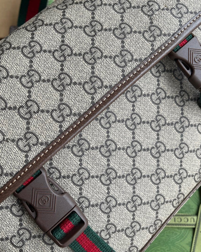 Gucci GG Supreme Messenger Bag – Web Strap Beige/ebony