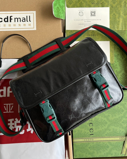 Gucci Messenger Bag 760123 - Green and Red Web Stripe
