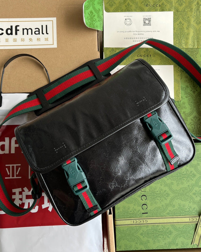Gucci Messenger Bag 760123 - Green and Red Web Stripe
