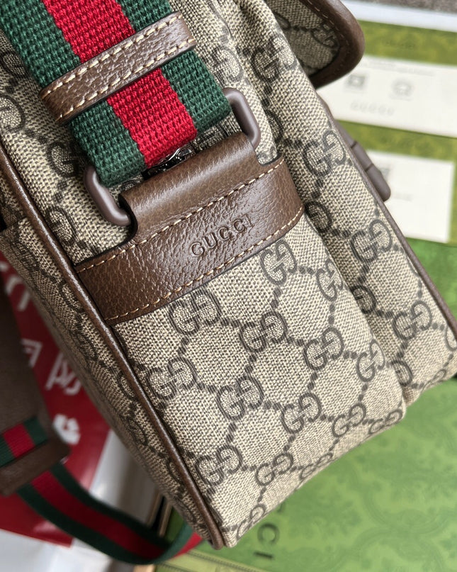 Gucci GG Supreme Messenger Bag – Web Strap Beige/ebony