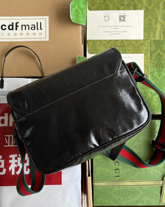 Gucci Messenger Bag 760123 - Green and Red Web Stripe