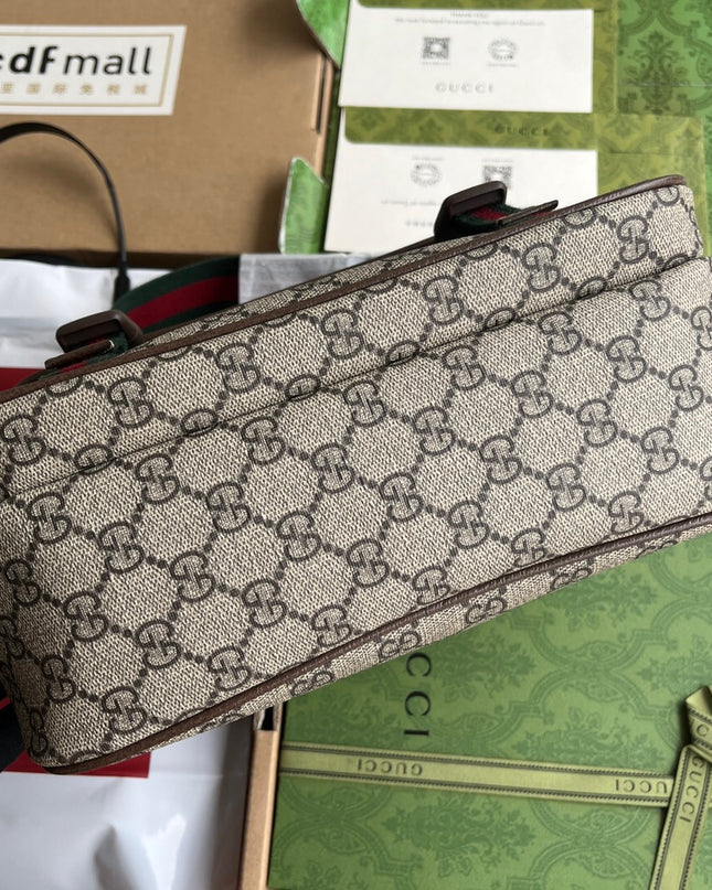 Gucci GG Supreme Messenger Bag – Web Strap Beige/ebony