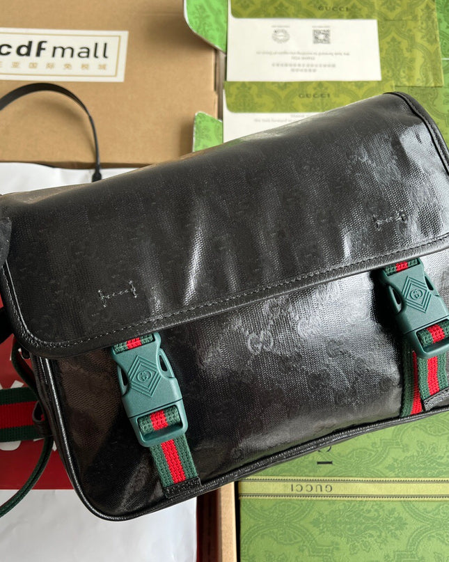 Gucci Messenger Bag 760123 - Green and Red Web Stripe