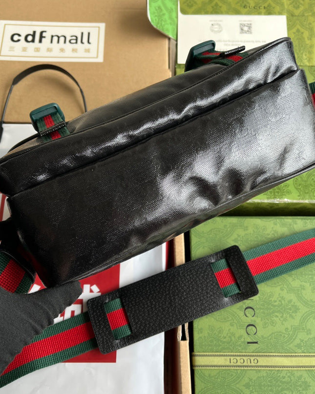 Gucci Messenger Bag 760123 - Green and Red Web Stripe