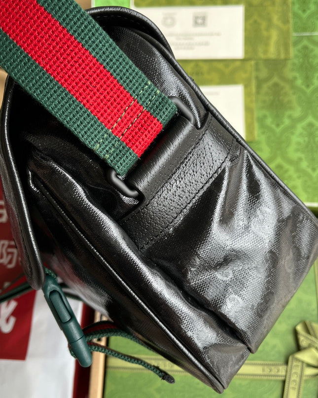 Gucci Messenger Bag 760123 - Green and Red Web Stripe