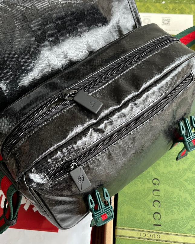 Gucci Messenger Bag 760123 - Green and Red Web Stripe