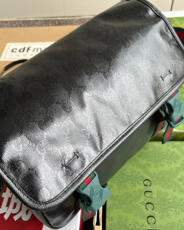Gucci Messenger Bag 760123 - Green and Red Web Stripe