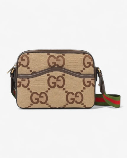 Gucci Jumbo GG Canvas Messenger Bag – Beige/Brown