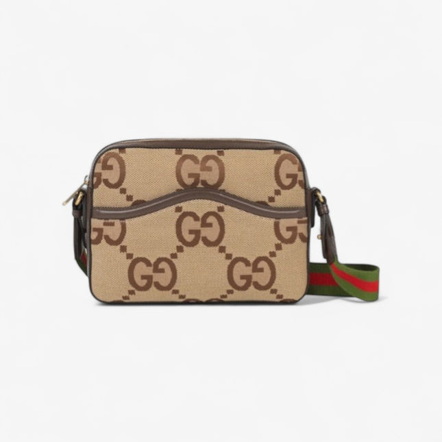 Gucci Jumbo GG Canvas Messenger Bag – Beige/Brown