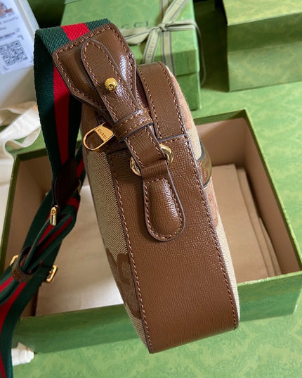 Gucci Jumbo GG Canvas Messenger Bag – Beige/Brown