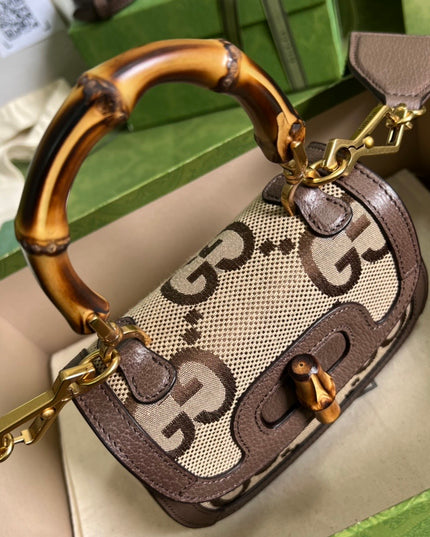 Gucci Mini Jumbo Gg Bag With Bamboo 686864