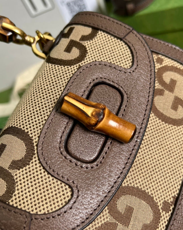 Gucci Mini Jumbo Gg Bag With Bamboo 686864