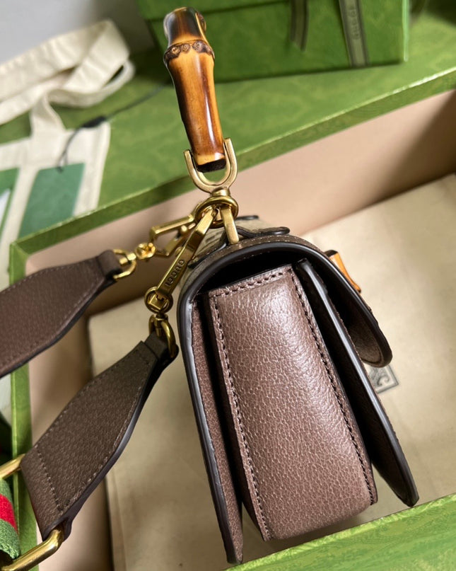 Gucci Mini Jumbo Gg Bag With Bamboo 686864