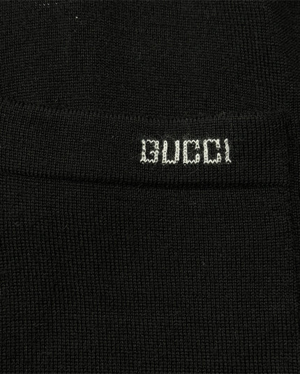 Gucci Minimalist Knit Sweater Polo Shirt – Black
