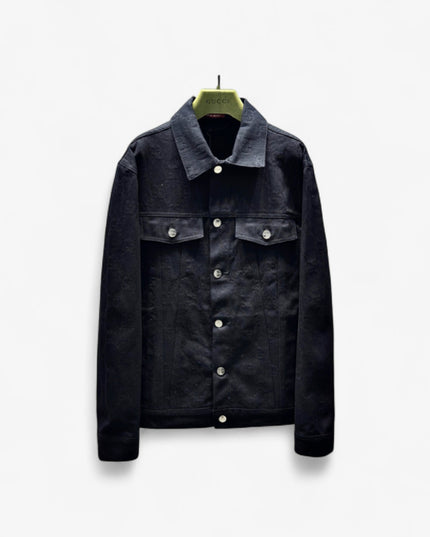 Gucci Monogram Jacquard Denim Jacket – Black