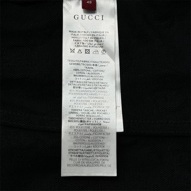 Gucci Monogram Jacquard Denim Jacket – Black