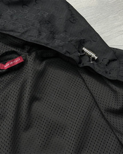 Gucci Monogram Nylon Hooded Jacket – Black
