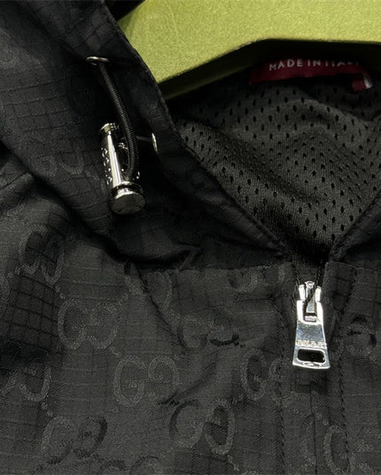 Gucci Monogram Nylon Hooded Jacket – Black