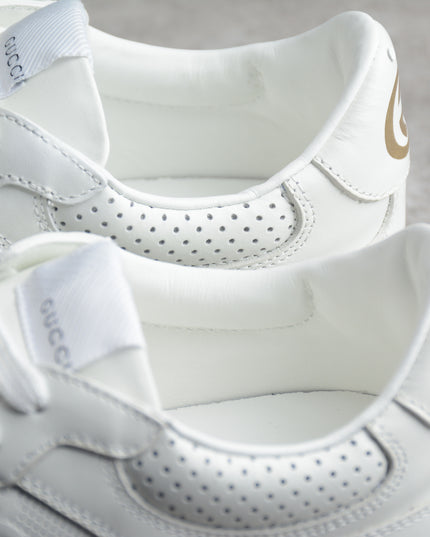 Gucci Monogram Perforated White Sneakers