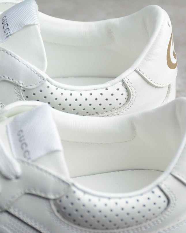 Gucci Monogram Perforated White Sneakers