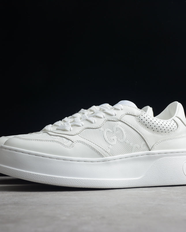 Gucci Monogram Perforated White Sneakers