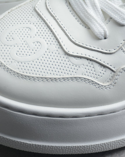 Gucci Monogram Perforated White Sneakers