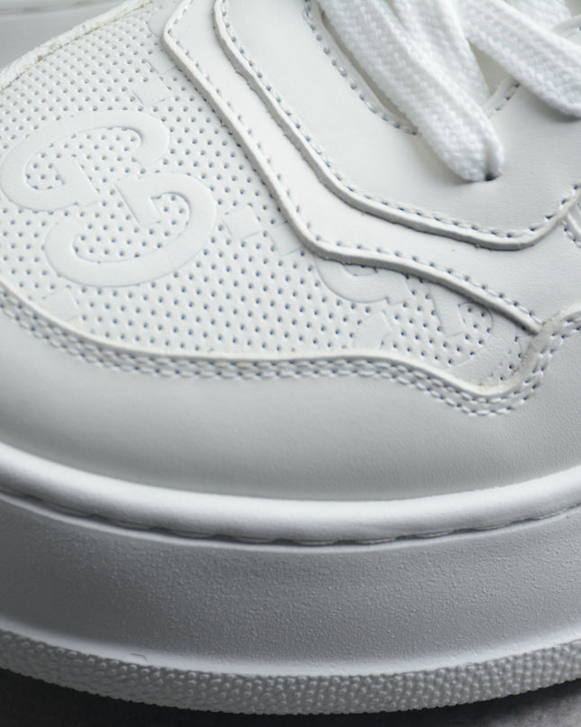 Gucci Monogram Perforated White Sneakers