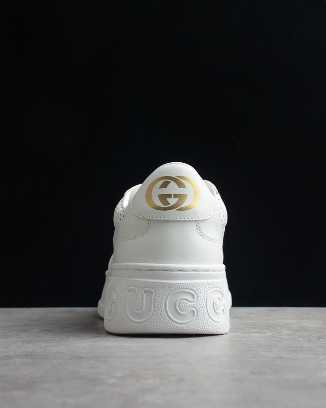Gucci Monogram Perforated White Sneakers