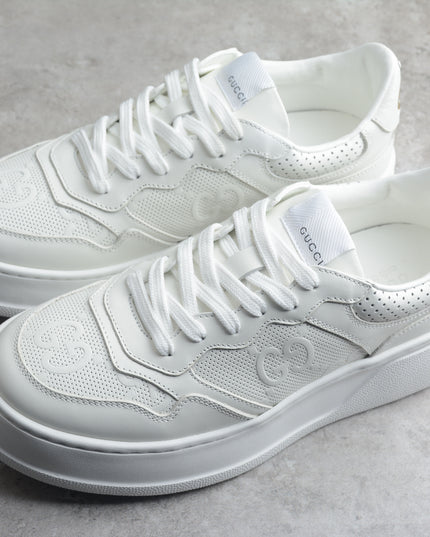 Gucci Monogram Perforated White Sneakers