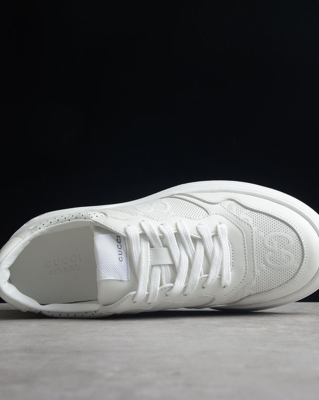 Gucci Monogram Perforated White Sneakers