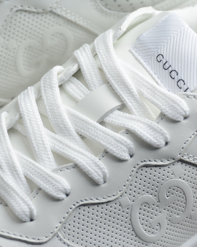 Gucci Monogram Perforated White Sneakers